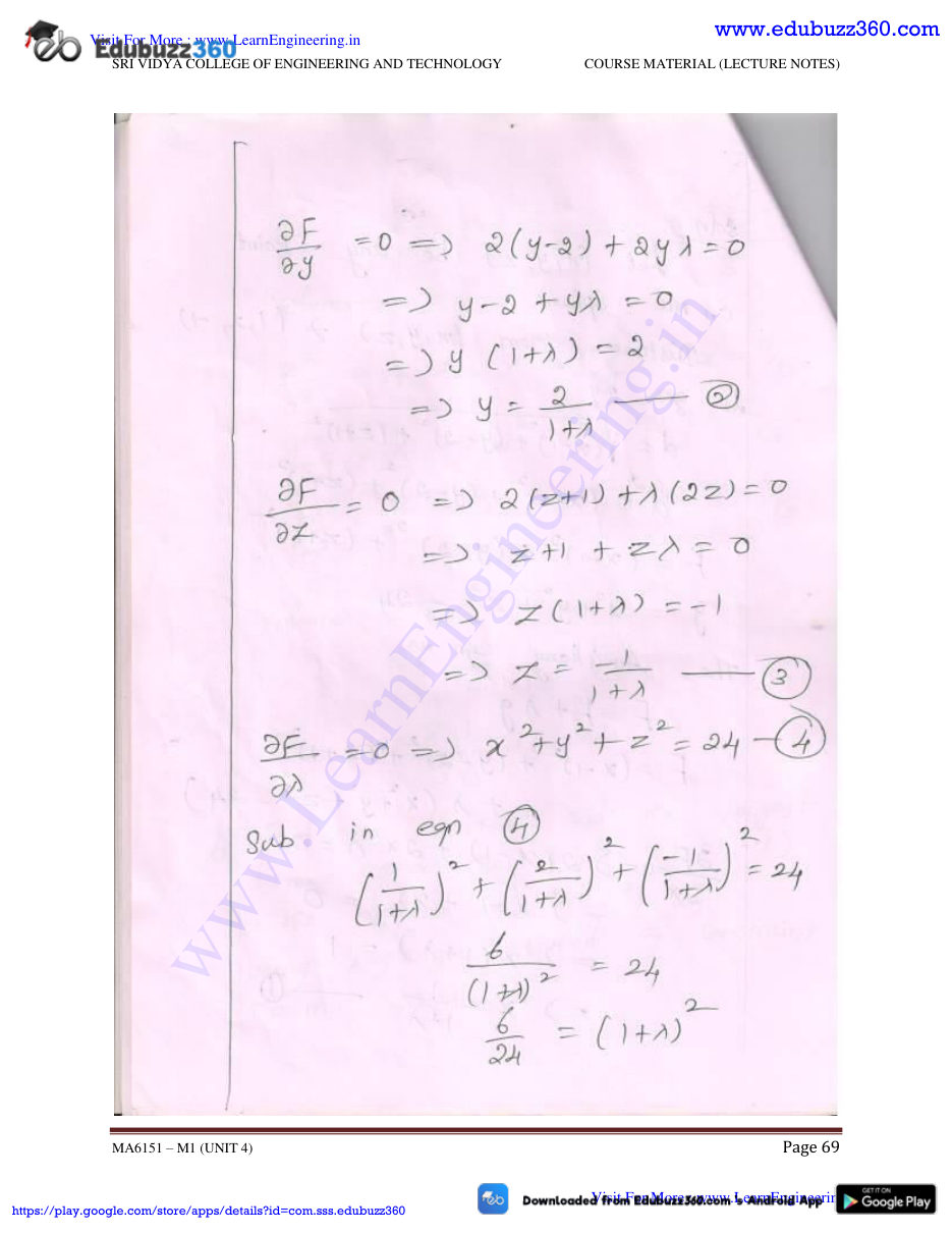 Engineering Mathematics I Lecture Notes — page 104