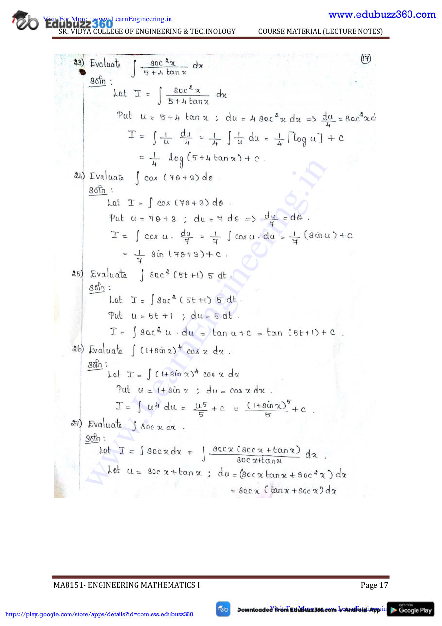 Engineering Mathematics I Lecture Notes — page 124