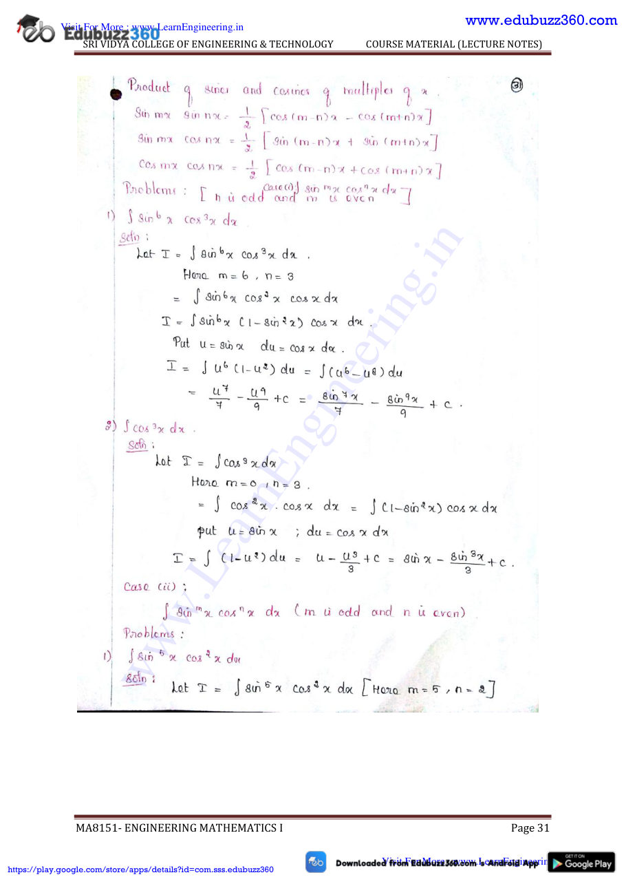 Engineering Mathematics I Lecture Notes — page 138