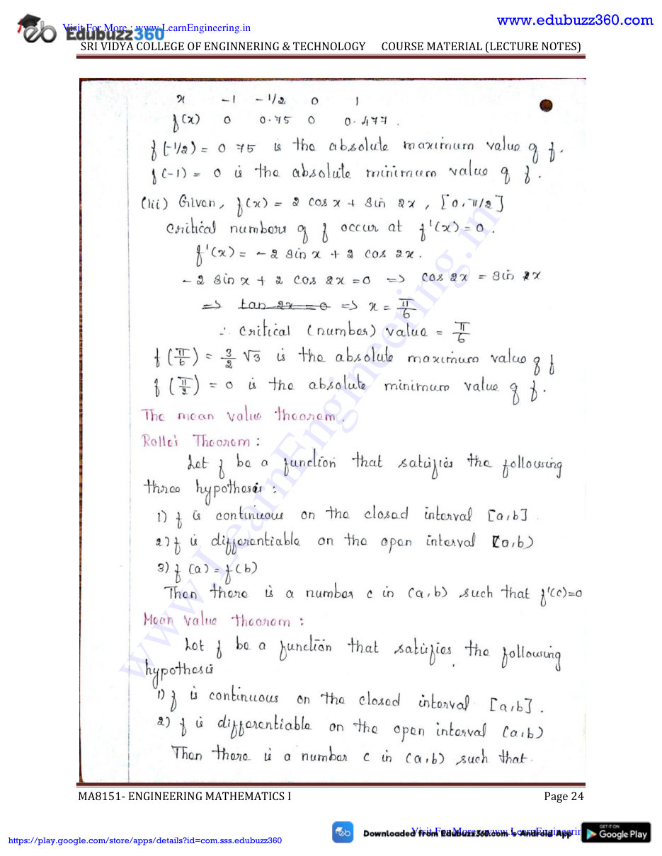 Engineering Mathematics I Lecture Notes — page 24