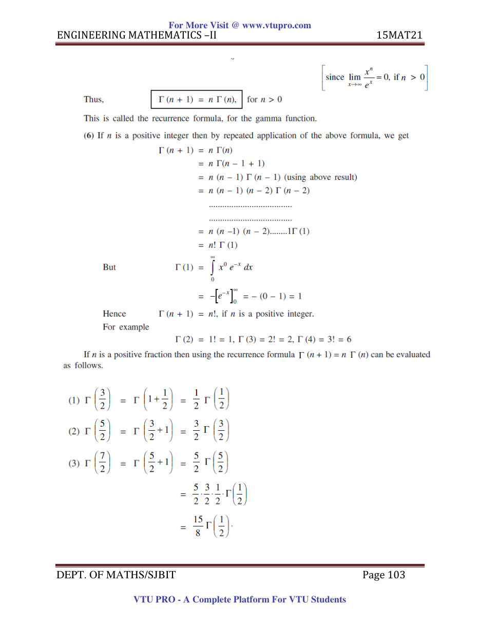 Engineering Mathematics II — page 103