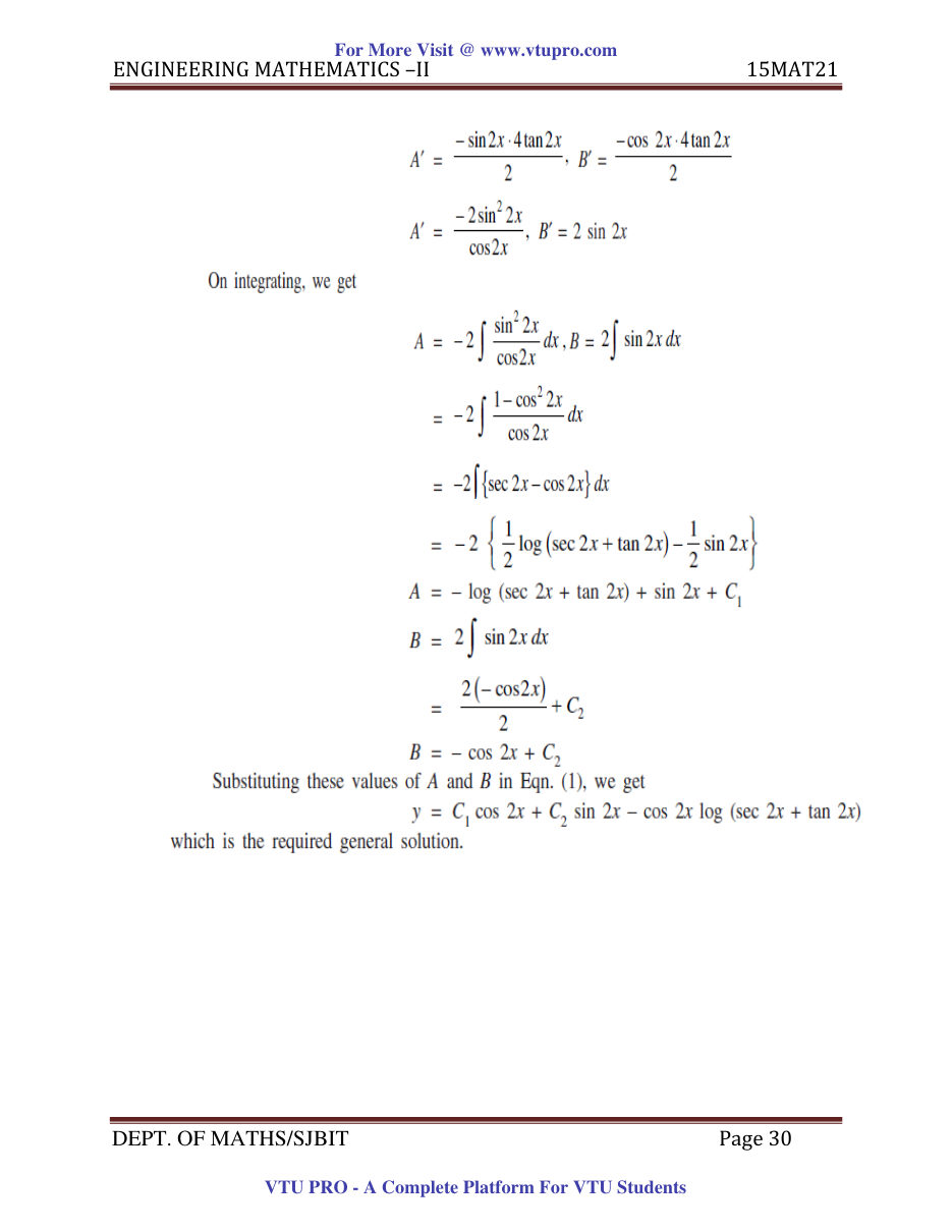 Engineering Mathematics II — page 30