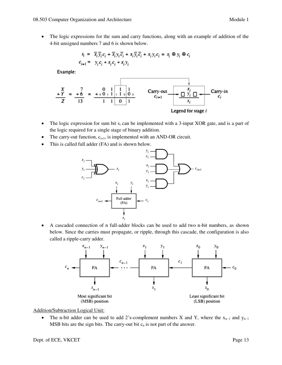 Computer Organization and Architecture — page 13